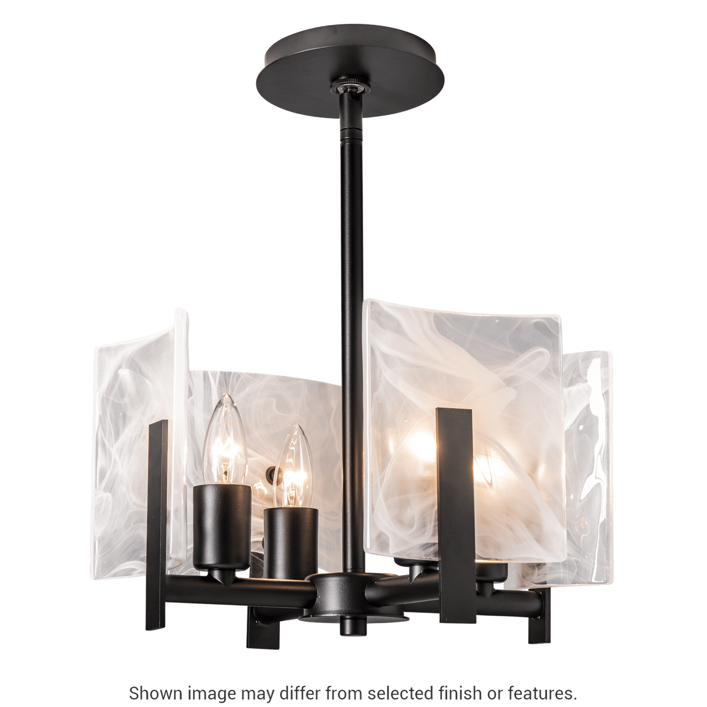 Arc 4-Light Semi-Flush Pendant - White by Hubbardton Forge