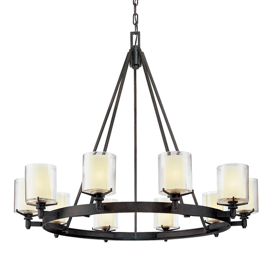 Arcadia Chandelier - 10-Light - Textured Iron - Troy Lighting F1710-TRN