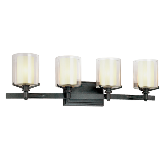 Arcadia Vanity Light - 4-Light - French Iron - Troy Lighting B1714-TRN