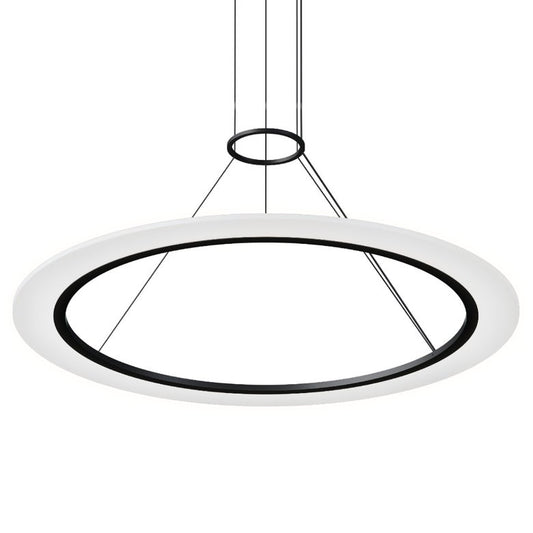 Arctic Rings 36" Single LED Ring Pendant - Satin Black by SONNEMAN