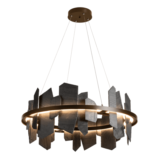 Ardesia Circular LED Pendant - Bronze by Hubbardton Forge