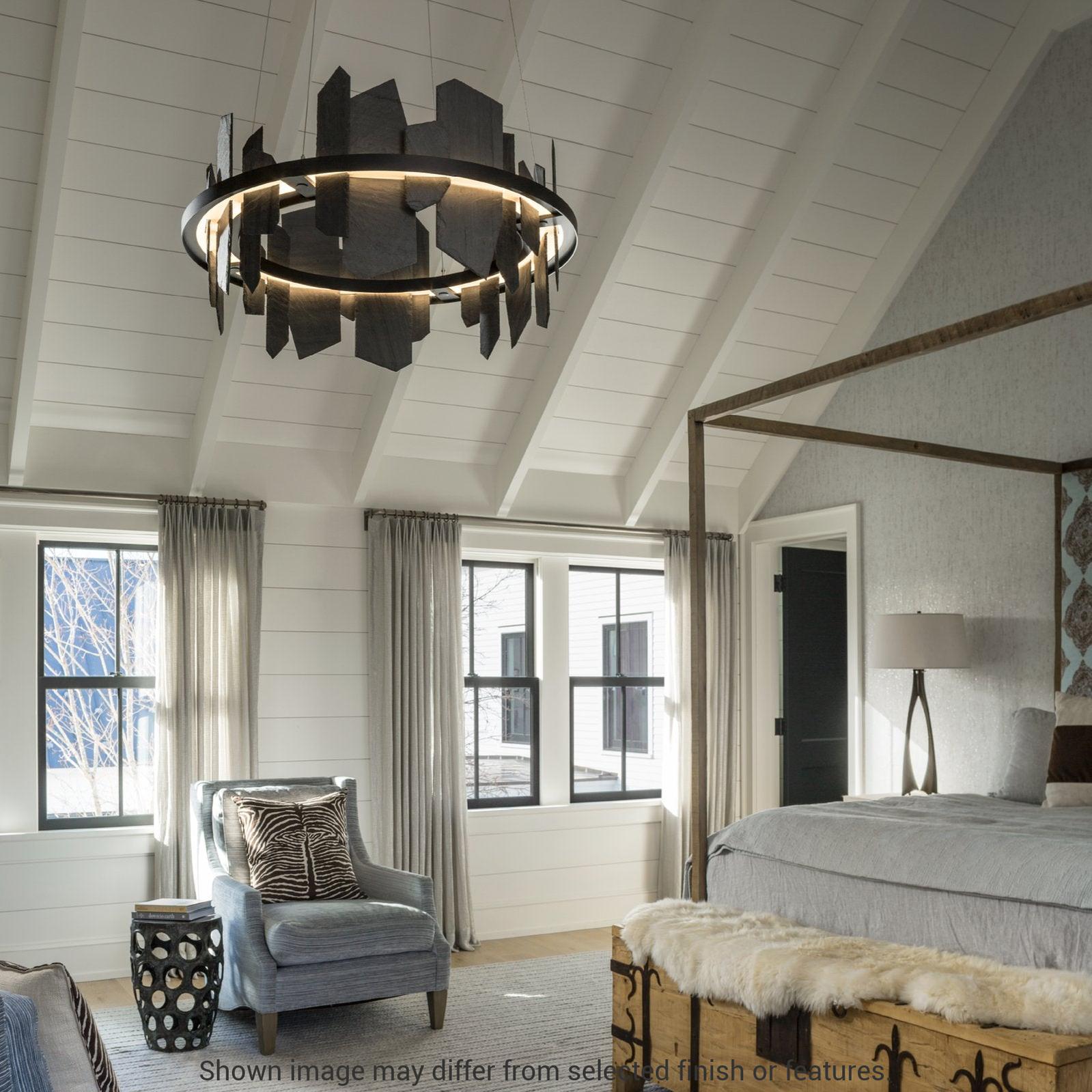 Ardesia Circular LED Pendant - White by Hubbardton Forge