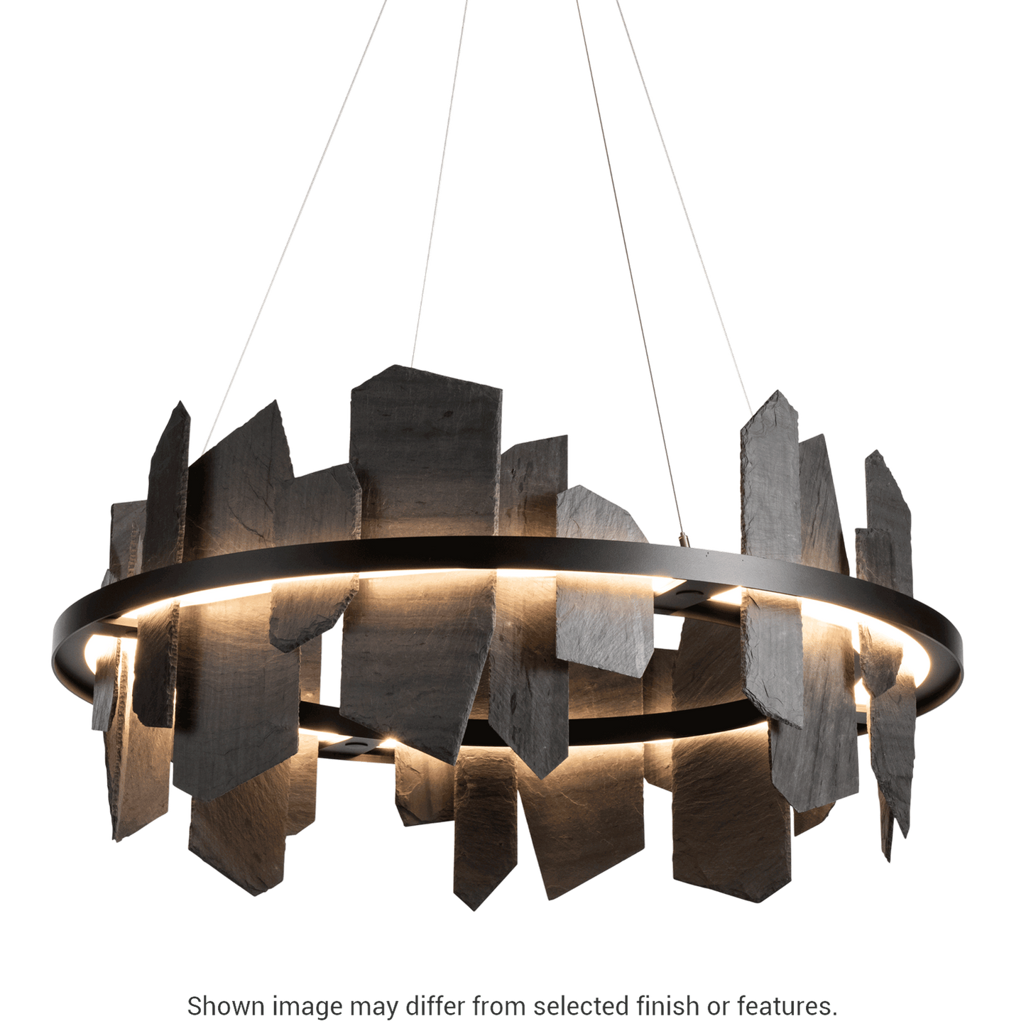 Ardesia Circular LED Pendant - White by Hubbardton Forge