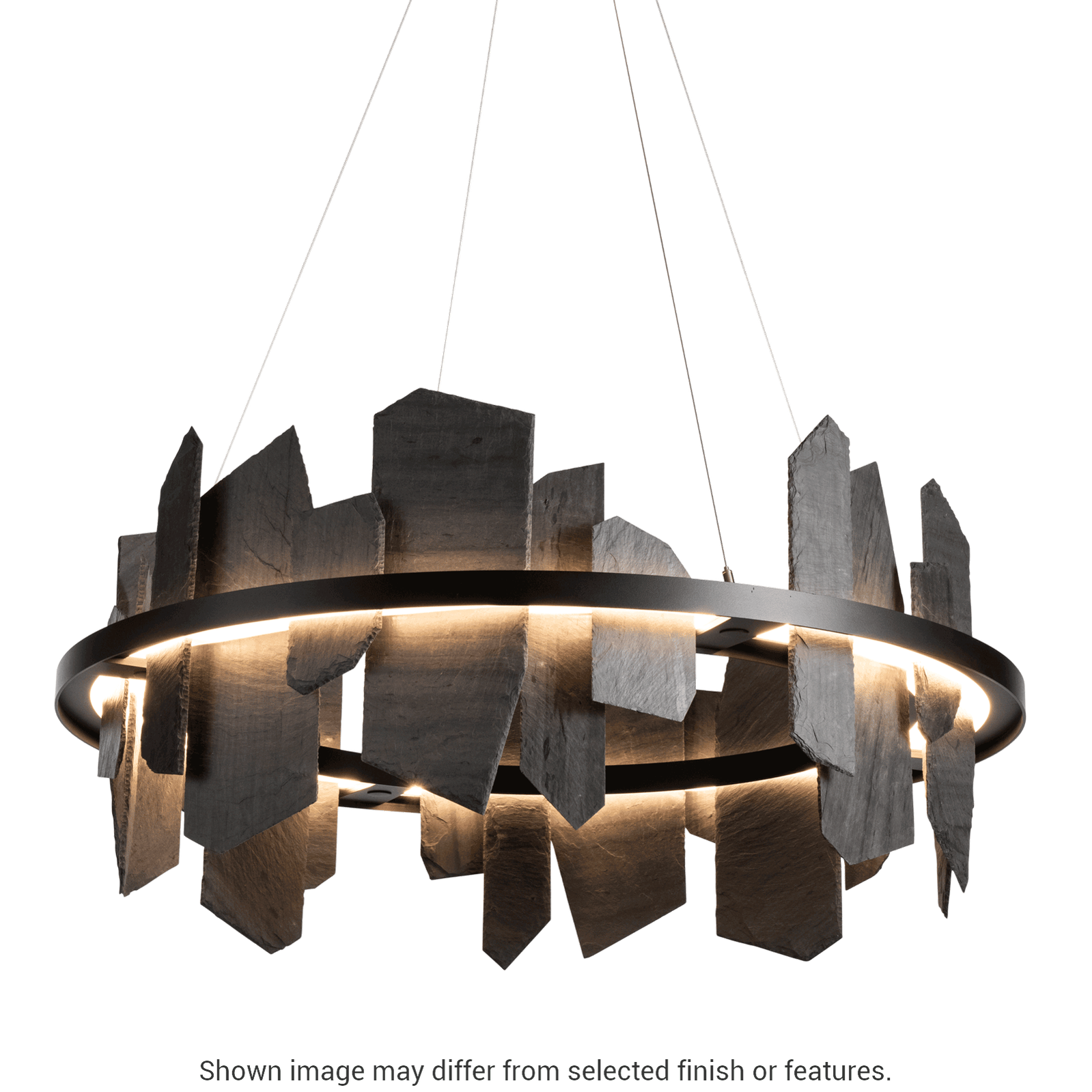 Ardesia Circular LED Pendant - White by Hubbardton Forge