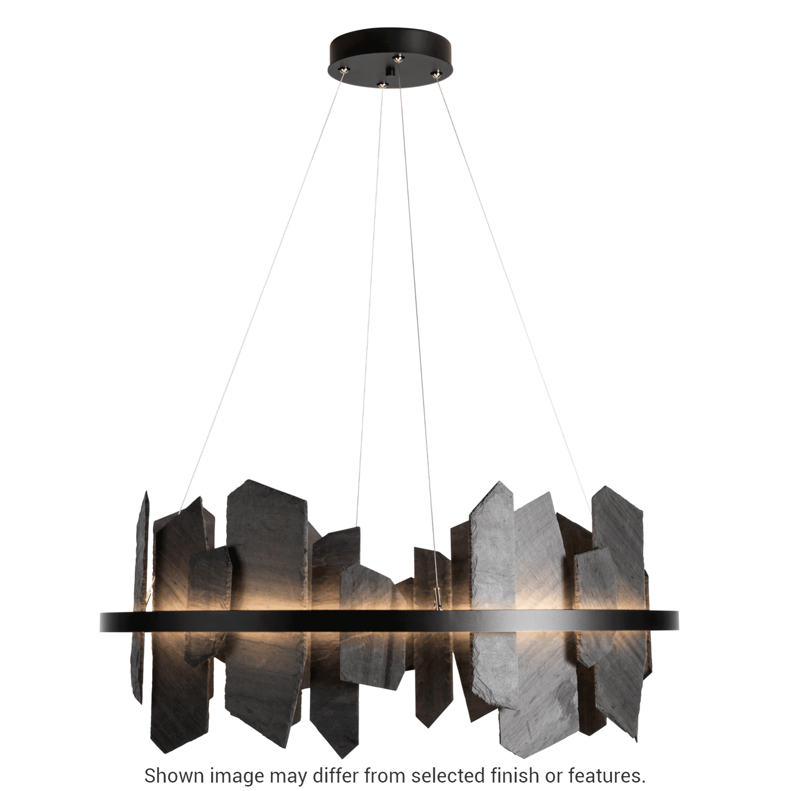 Ardesia Circular LED Pendant - White by Hubbardton Forge