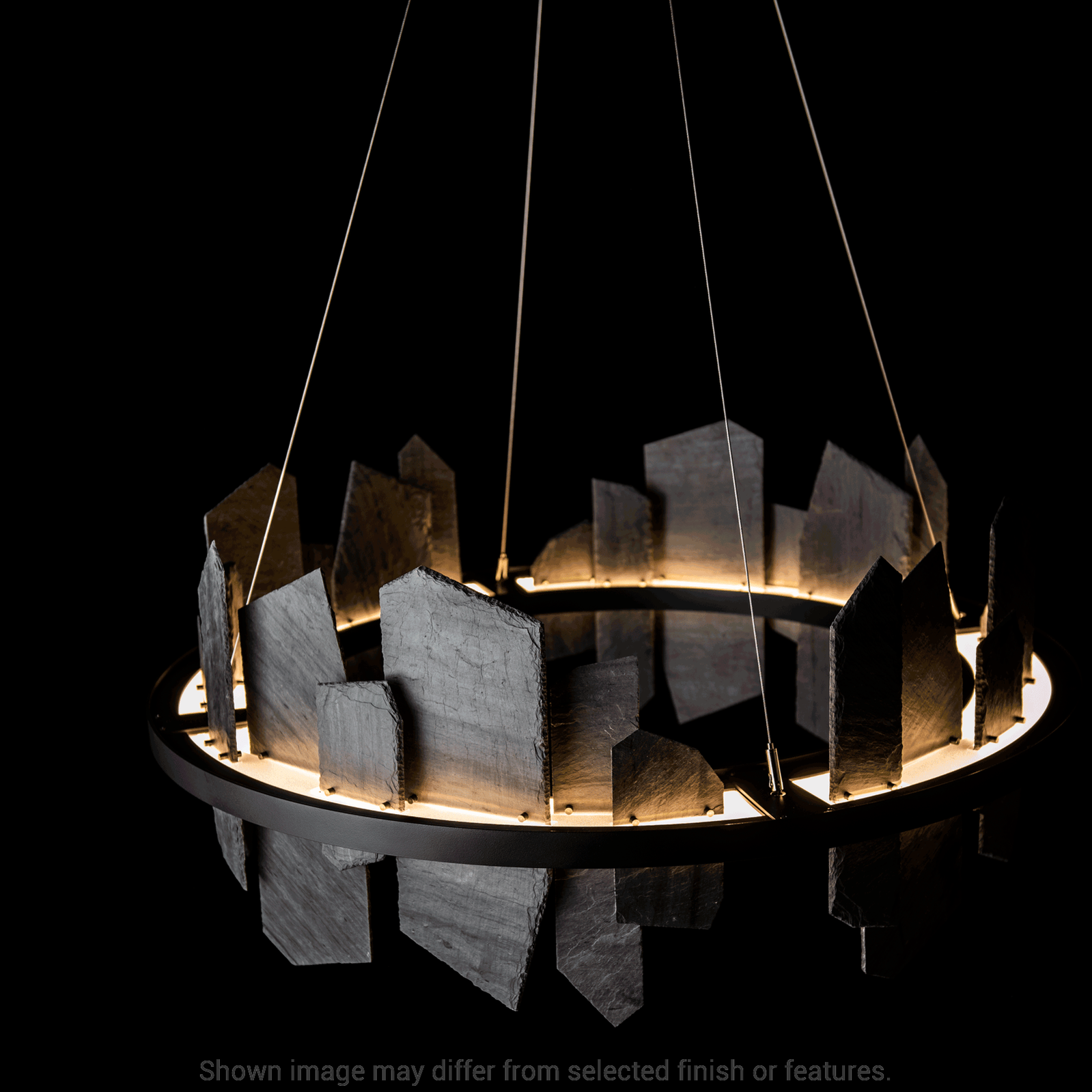 Ardesia Circular LED Pendant - White by Hubbardton Forge