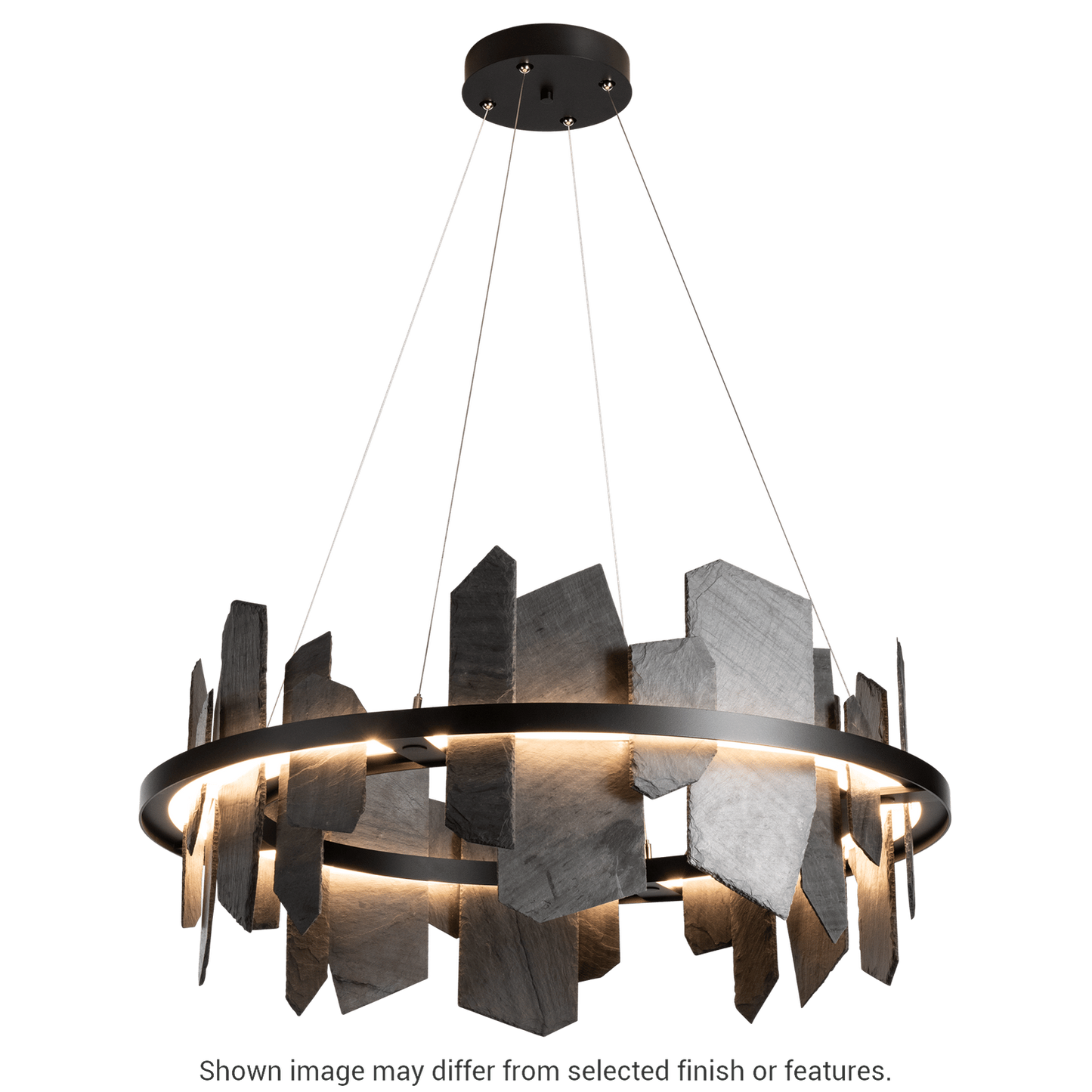 Ardesia Circular LED Pendant - White by Hubbardton Forge