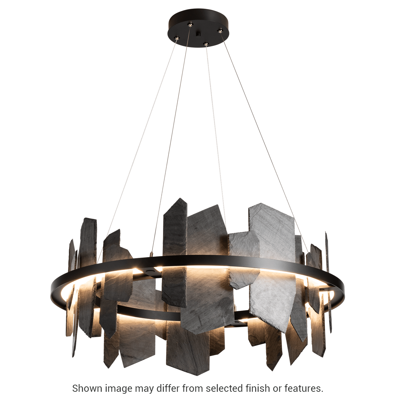 Ardesia Circular LED Pendant - White by Hubbardton Forge