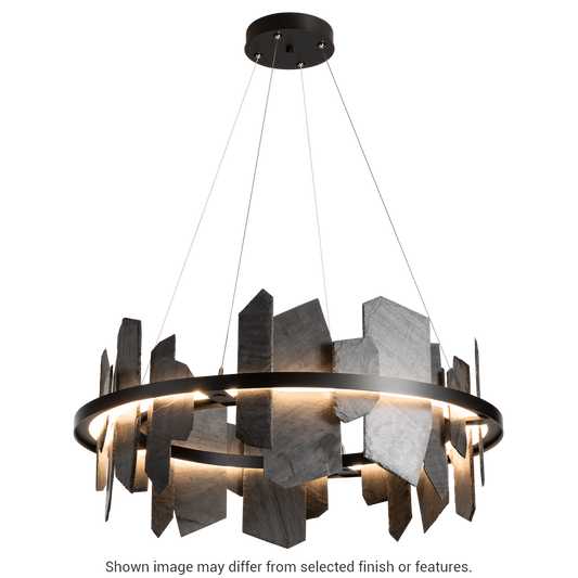 Ardesia Circular LED Pendant - White by Hubbardton Forge
