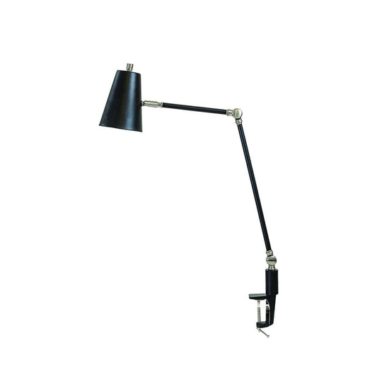 Aria Task Lamp - AR403-BLK/SN - Black/Satin Nickel by House of Troy