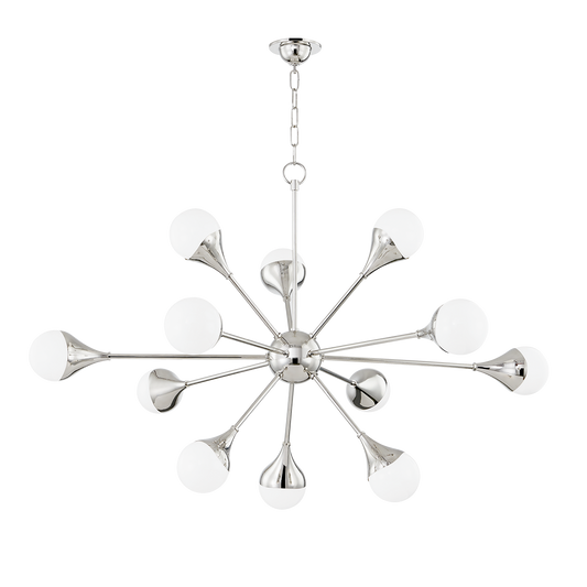 Ariana Chandelier - 12-Light - Polished Nickel - Mitzi H375812-PN