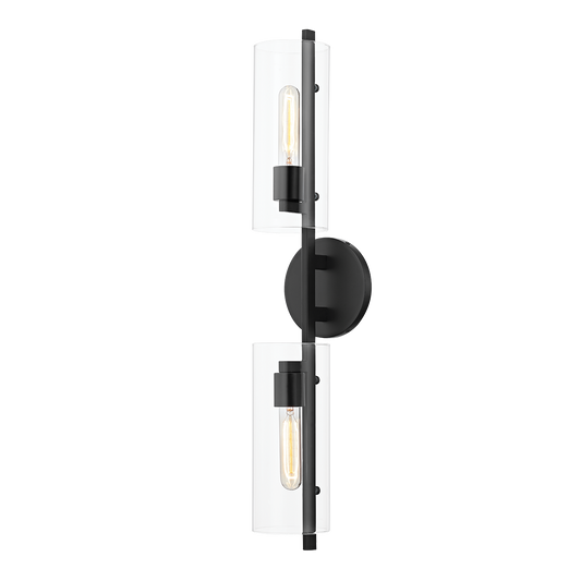 Ariel Wall Sconce - 2-Light - Soft Black - Mitzi H326102-SBK