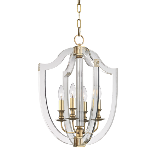 Arietta 4-Light Pendant Light - Aged Brass by Hudson Valley Lighting