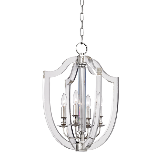 Arietta 4-Light Pendant Light - Polished Nickel by Hudson Valley Lighting