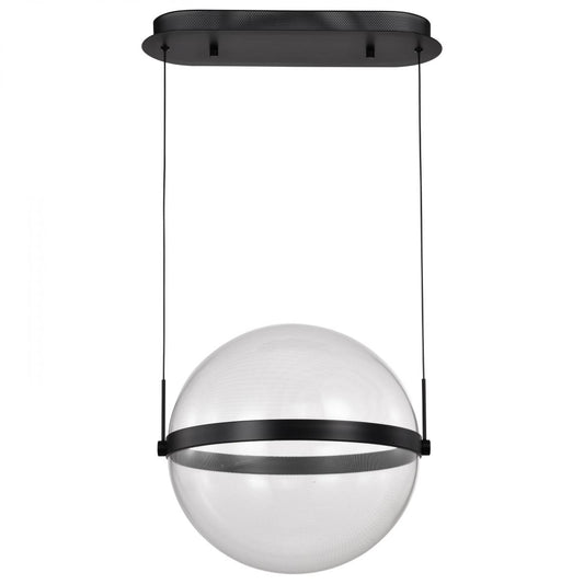 Arvada - 16 Inch LED Pendant - Matte Black - Silk Screened Acrylic Lens - Satco 62-2033
