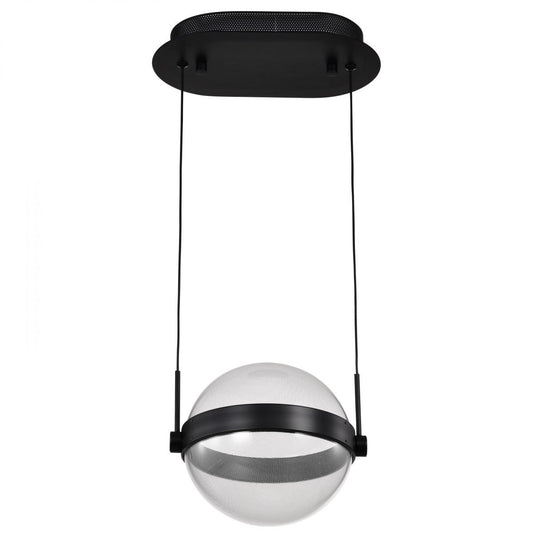 Arvada - 8 Inch LED Pendant - Matte Black - Silk Screened Acrylic Lens - Satco 62-2031