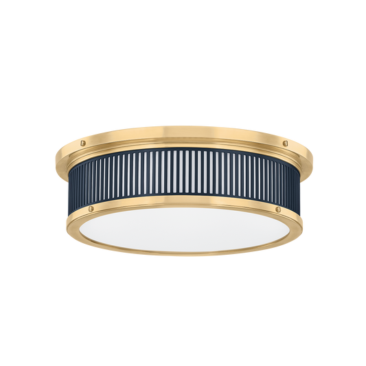 Ashdown Flush Mount - Aged Brass/Distressed Bronze by Hudson Valley Lighting