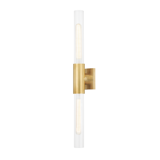 Asher 2-Light Wall Sconce - Aged Brass by Hudson Valley Lighting