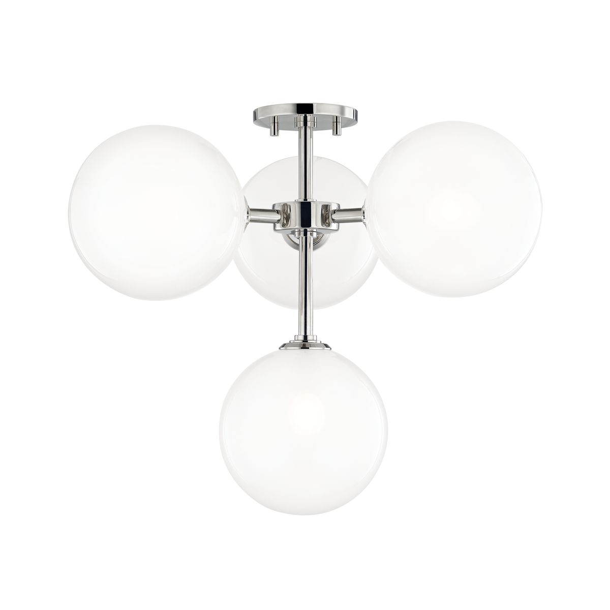 Ashleigh Semi-Flush Ceiling Light - Polished Nickel by Mitzi