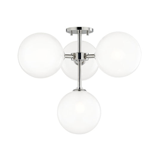 Ashleigh Semi-Flush Ceiling Light - Polished Nickel by Mitzi