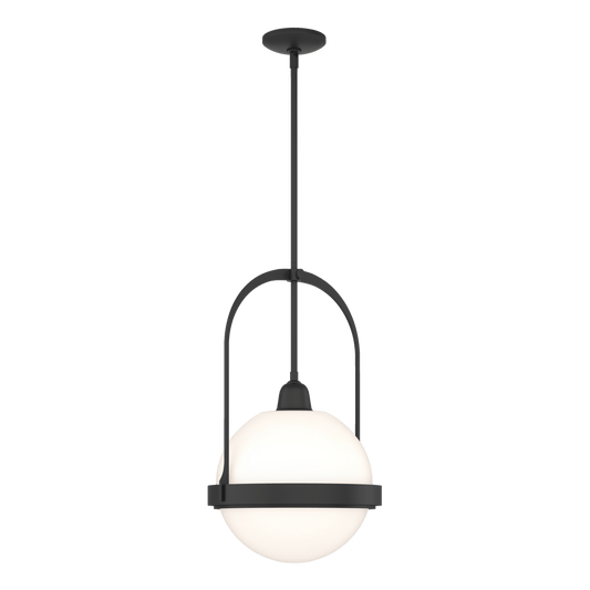 Atlas Pendant - Black - Opal Glass by Hubbardton Forge