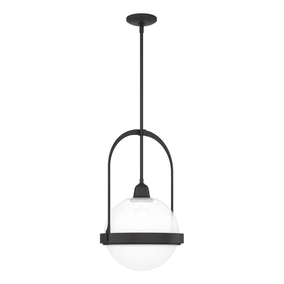 Atlas Pendant - Black - Opaline Glass by Hubbardton Forge
