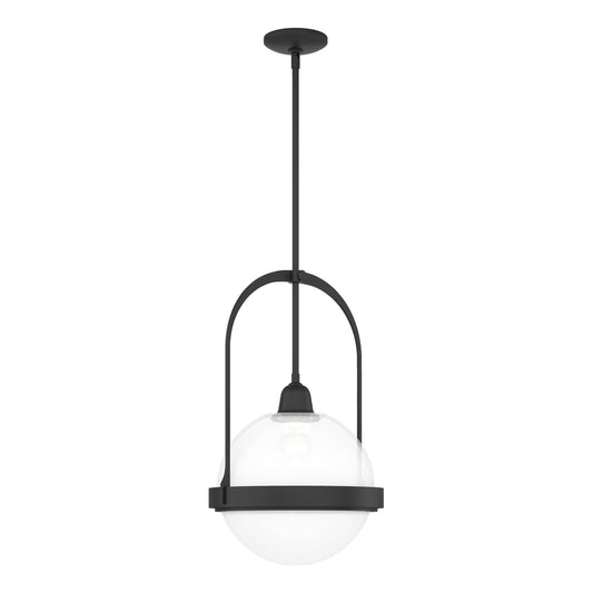 Atlas Pendant - Black - Opaline Glass by Hubbardton Forge