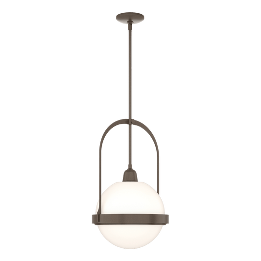 Atlas Pendant - Bronze - Opal Glass by Hubbardton Forge