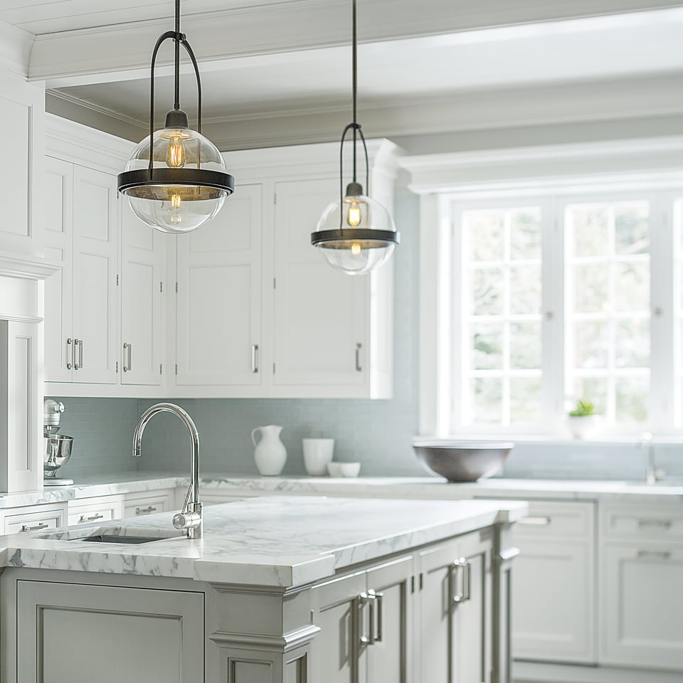 Atlas Pendant - Dark Smoke - Clear Glass by Hubbardton Forge
