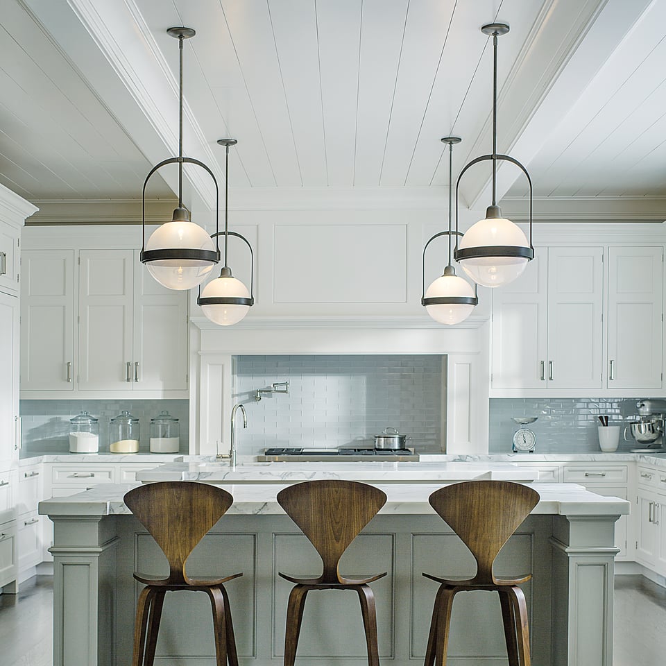 Atlas Pendant - Dark Smoke - Opaline Glass by Hubbardton Forge