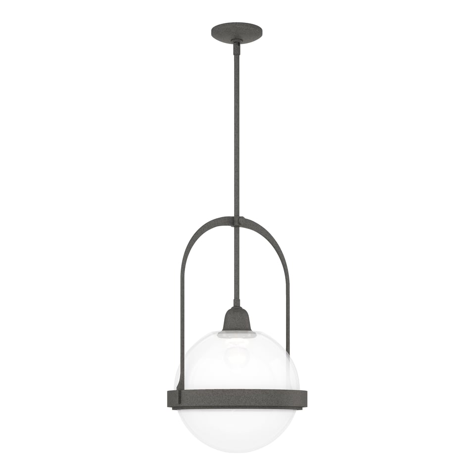 Atlas Pendant - Natural Iron - Opaline Glass by Hubbardton Forge