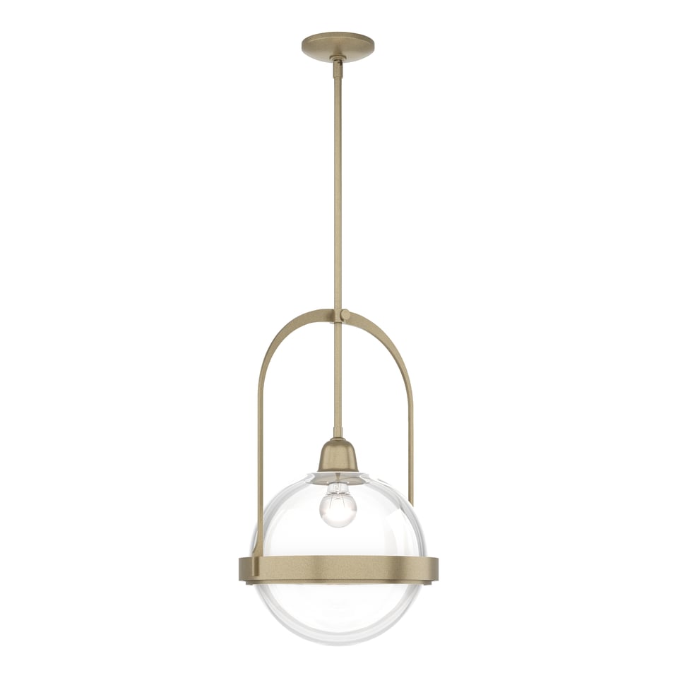 Atlas Pendant - Soft Gold - Clear Glass by Hubbardton Forge
