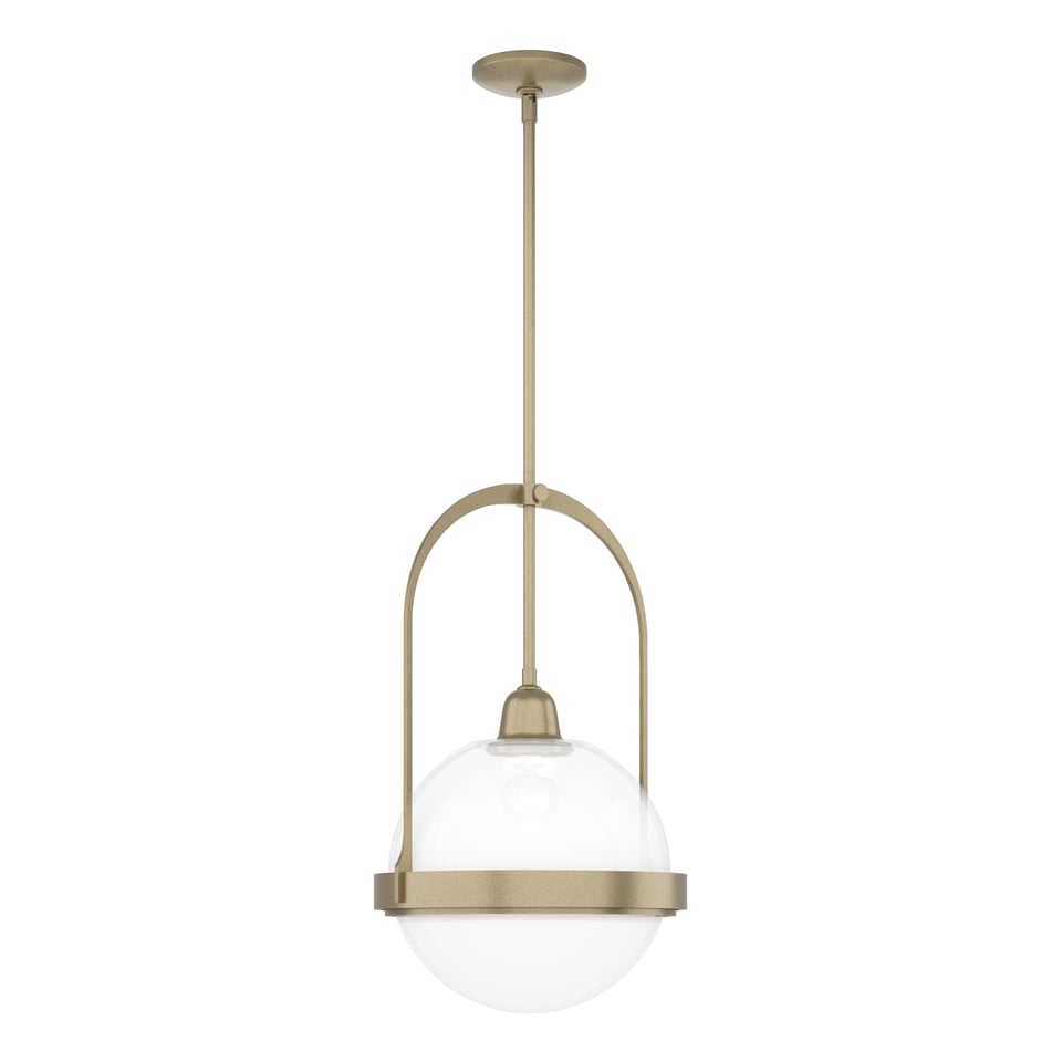 Atlas Pendant - Soft Gold - Opaline Glass by Hubbardton Forge