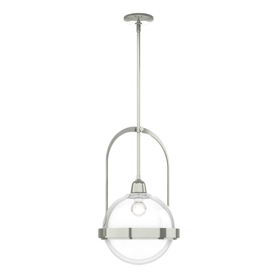 Atlas Pendant - Sterling - Clear Glass by Hubbardton Forge