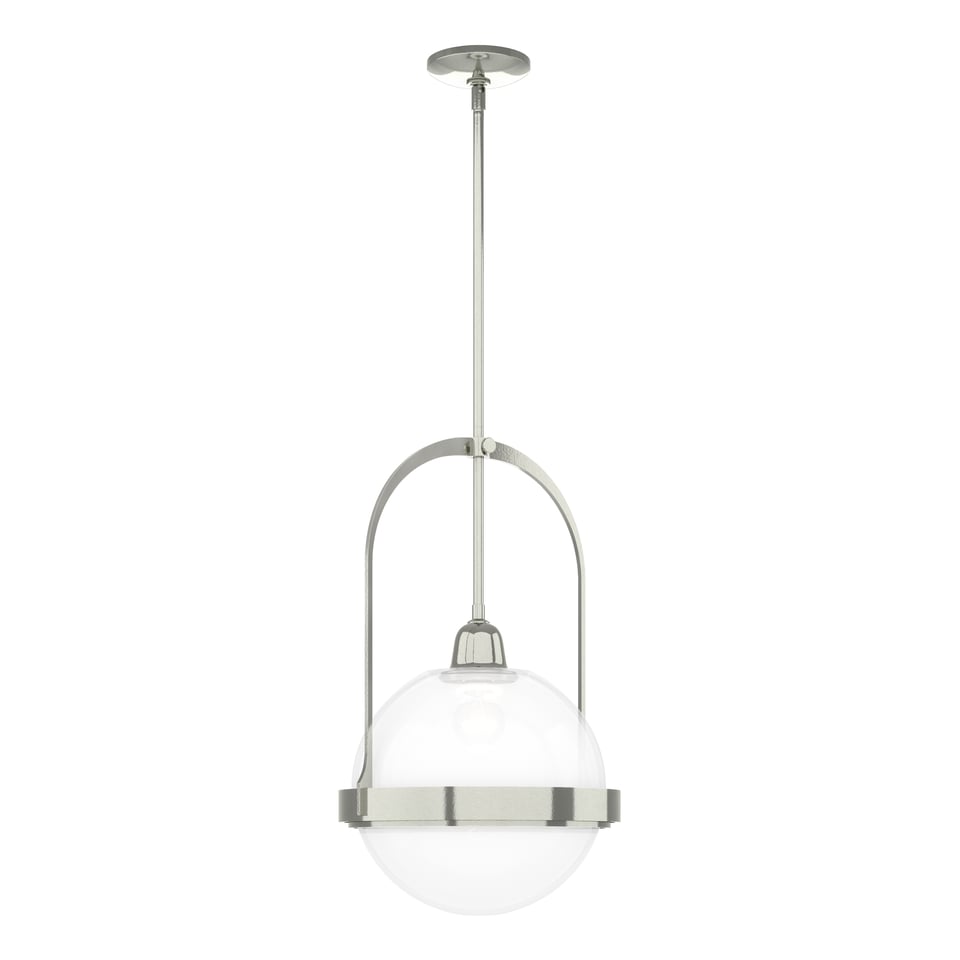 Atlas Pendant - Sterling - Opaline Glass by Hubbardton Forge