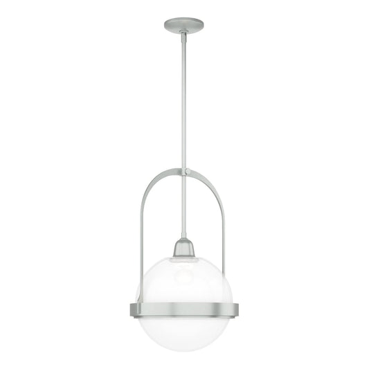 Atlas Pendant - Vintage Platinum - Opaline Glass by Hubbardton Forge