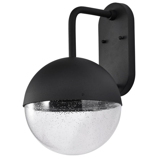 Atmosphere - 10W LED - Large Wall Lantern - Matte Black with Clear Seeded Glass - Satco 62-1618