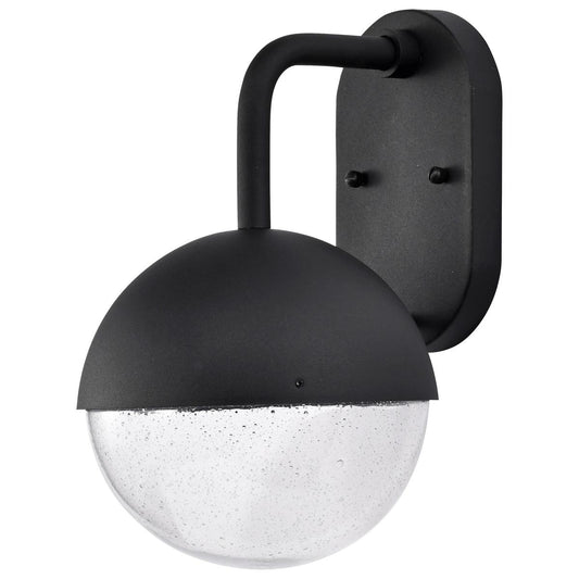 Atmosphere - 6W LED - Medium Wall Lantern - Matte Black with Clear Seeded Glass - Satco 62-1616