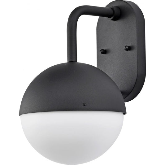 Atmosphere - 6W LED - Medium Wall Lantern - Matte Black with White Opal Glass - Satco 62-1615