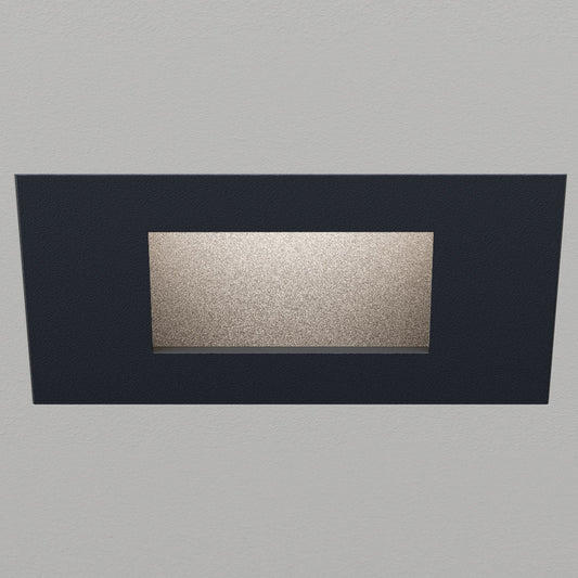 Atomos 1 Pinhole Adjustable Square Trim Recessed Downlight - IC Airtight Housing - Dry/Damp Location Rated - Black Powder Coat/Black Baffle - 50 Degrees - 2700K by Lucifer Lighting