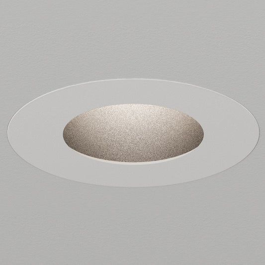 Atomos 1 Slim Round Pinhole Trim Recessed Downlight - IC Airtight Housing - Wet Location Rated - White Powder Coat/Black Baffle - 15 Degrees - Warm Dim (3000K - 1800K) by Lucifer Lighting