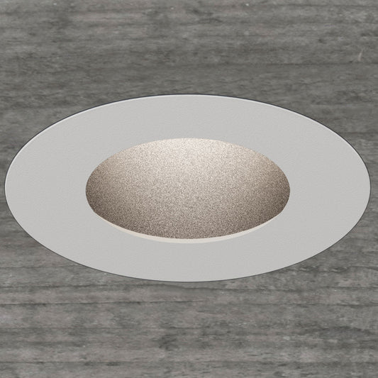Atomos 1 Slim Round Pinhole Wood Trim Recessed Downlight - IC Airtight Housing - Dry/Damp Location Rated - White Powder Coat/Black Baffle - 50 Degrees - Warm Dim (3000K - 1800K) by Lucifer Lighting