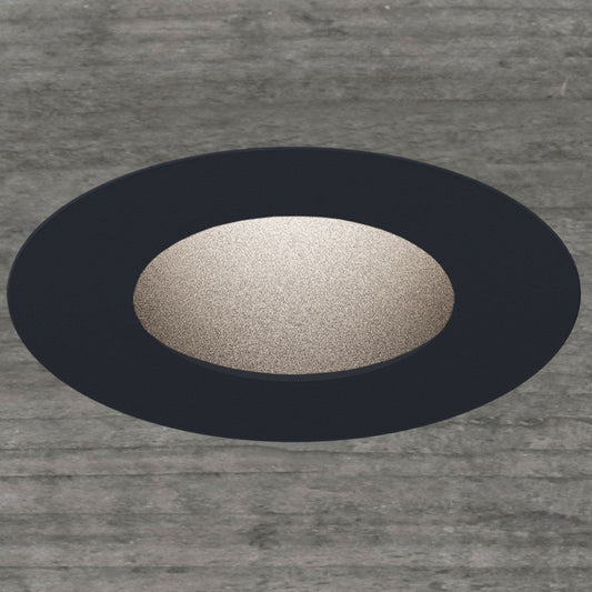 Atomos 1 Slim Round Pinhole Wood Trim Recessed Downlight - IC Airtight Housing - Wet Location Rated - Black Powder Coat/Black Baffle - 15 Degrees - Warm Dim (3000K - 1800K) by Lucifer Lighting