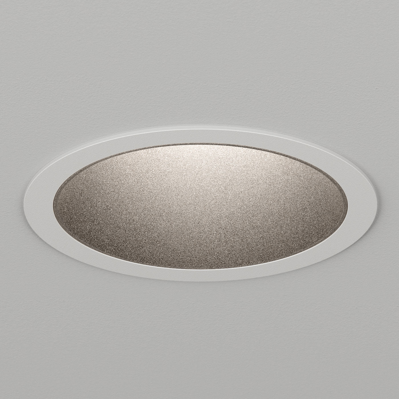 Atomos 2 Round Adjustable Trim Recessed Downlight - IC Airtight Housing - Dry/Damp Location Rated - White Powder Coat/Black Baffle - 50 Degrees - Warm Dim (3000K - 1800K) by Lucifer Lighting