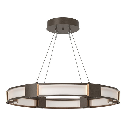 Aura Glass Pendant - Bronze - Frosted Glass by Hubbardton Forge