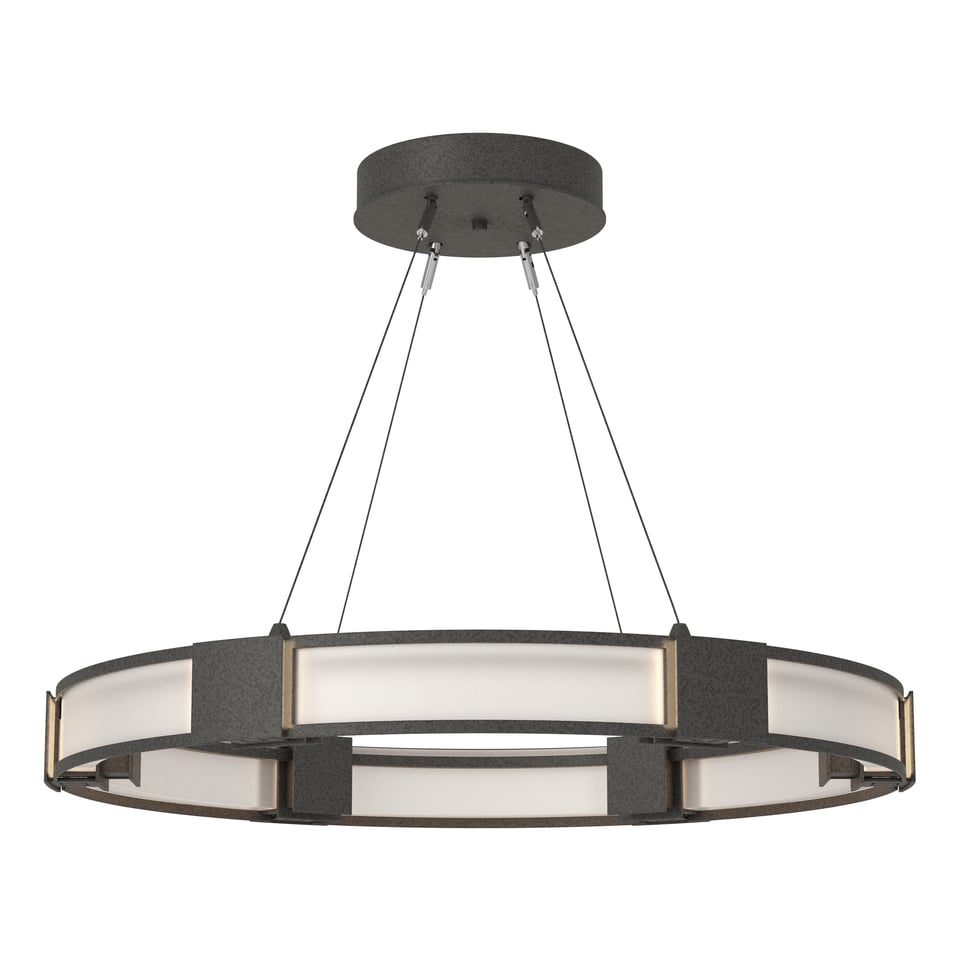 Aura Glass Pendant - Natural Iron - Frosted Glass by Hubbardton Forge