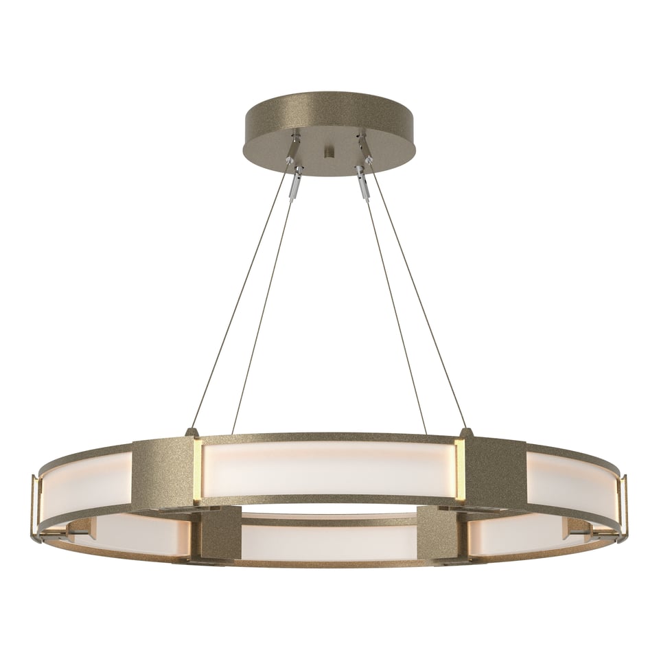 Aura Glass Pendant - Soft Gold - Frosted Glass by Hubbardton Forge