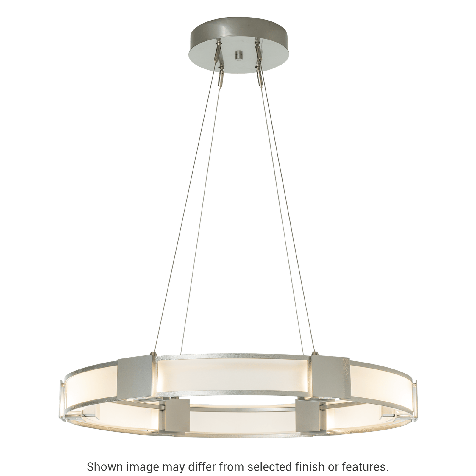 Aura Glass Pendant - White - Frosted Glass by Hubbardton Forge
