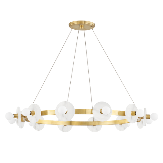 Austen Chandelier - 12-Light - Aged Brass by Hudson Valley Lighting