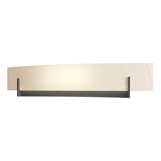 Axis Large Sconce - Natural Iron - White Art Glass by Hubbardton Forge